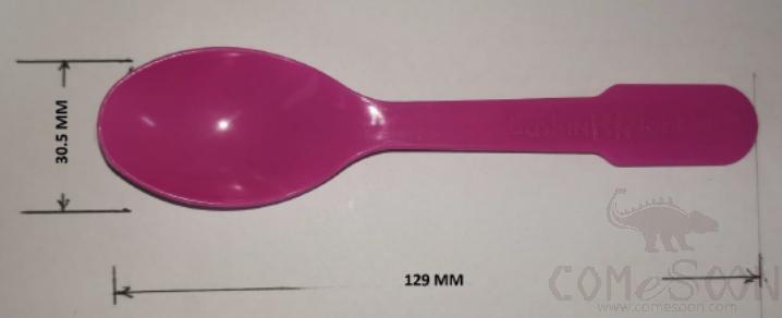Customized Disposable Plastic Ice Cream Spoon 5&quot;