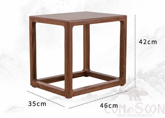 Old elm coffee table-46*35*42cm