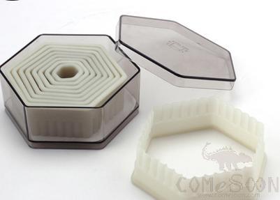 Hexagonal Cutting W/Serrated Pattern 9 Pcs set