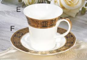 Bonechina Golden Pattan Luxury Coffee Cup 180cc