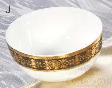 Bonechina Golden Pattan Luxury Bowl 4&quot;