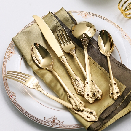Luxury Golden Table Fork,205mm