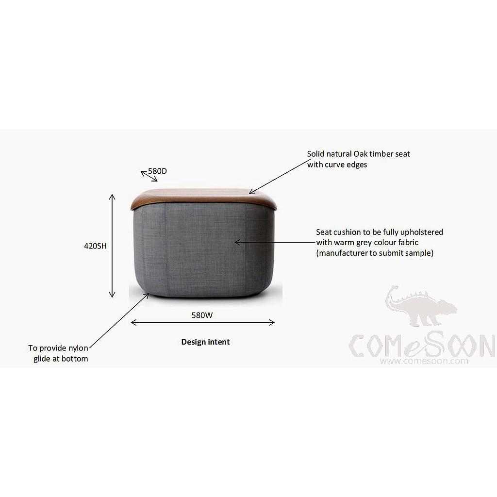Solid wood sofa and stool (customized product)-58*58*42cm