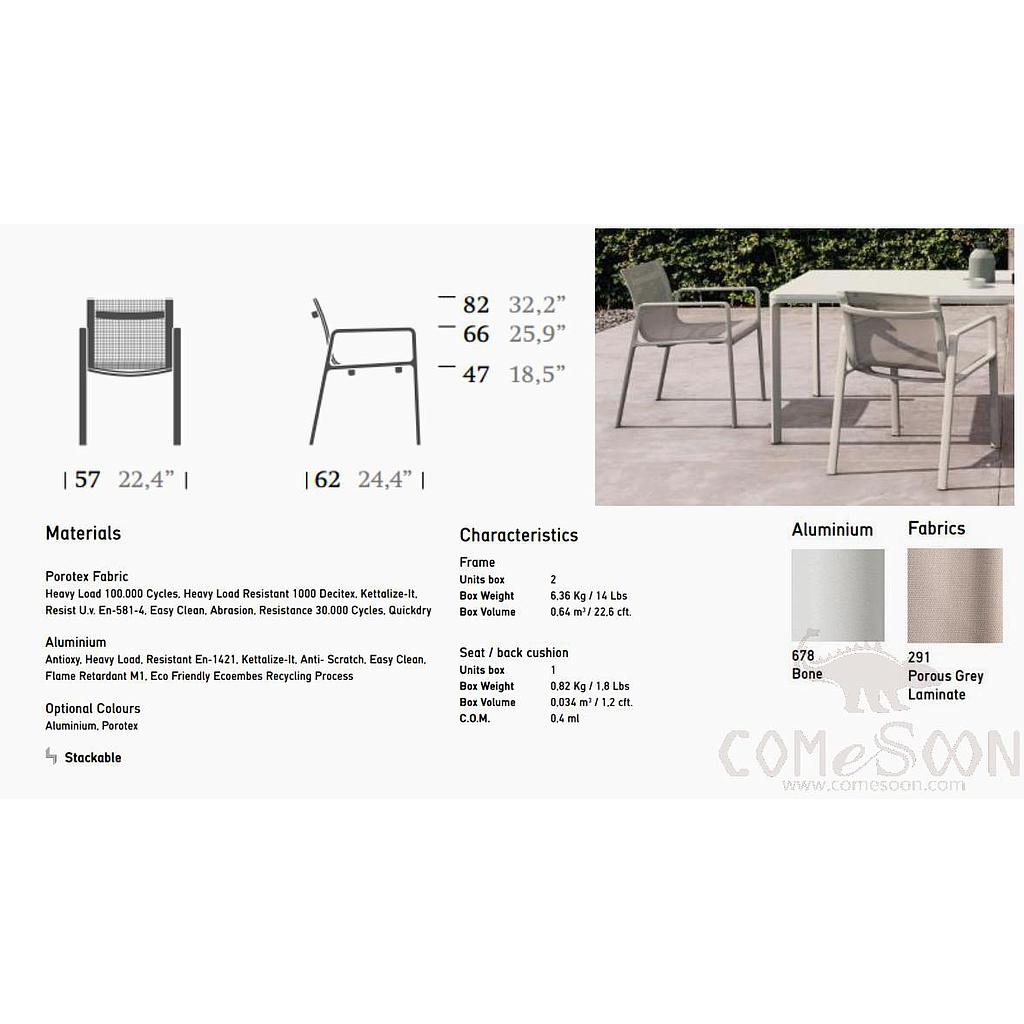 Outdoor dining chair (customized product)-57*62*82cm