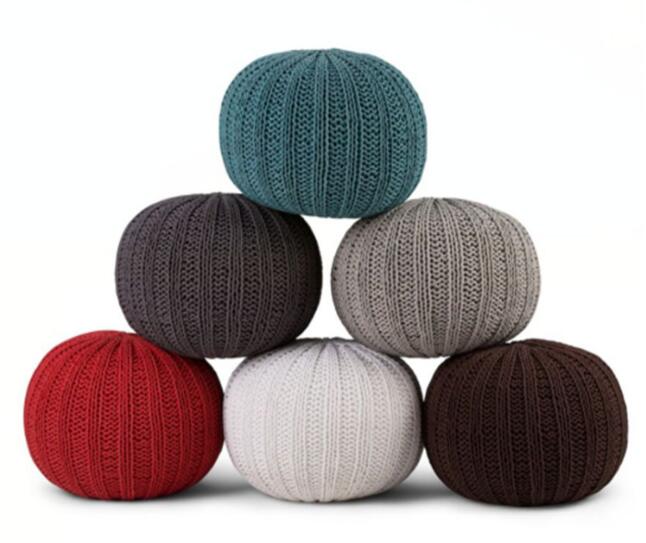 Cotton Woven Sofa Stool-φ50*30cm