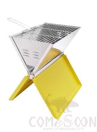 Portable Book BBQ Grill yellow