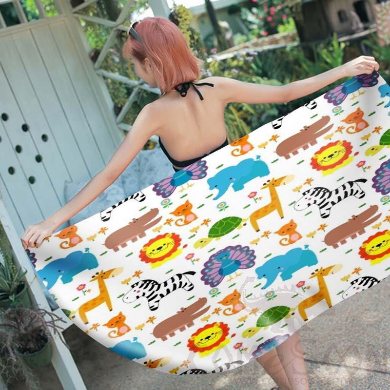 Cartoon Beach Towel,Microfiber ,150*70cm