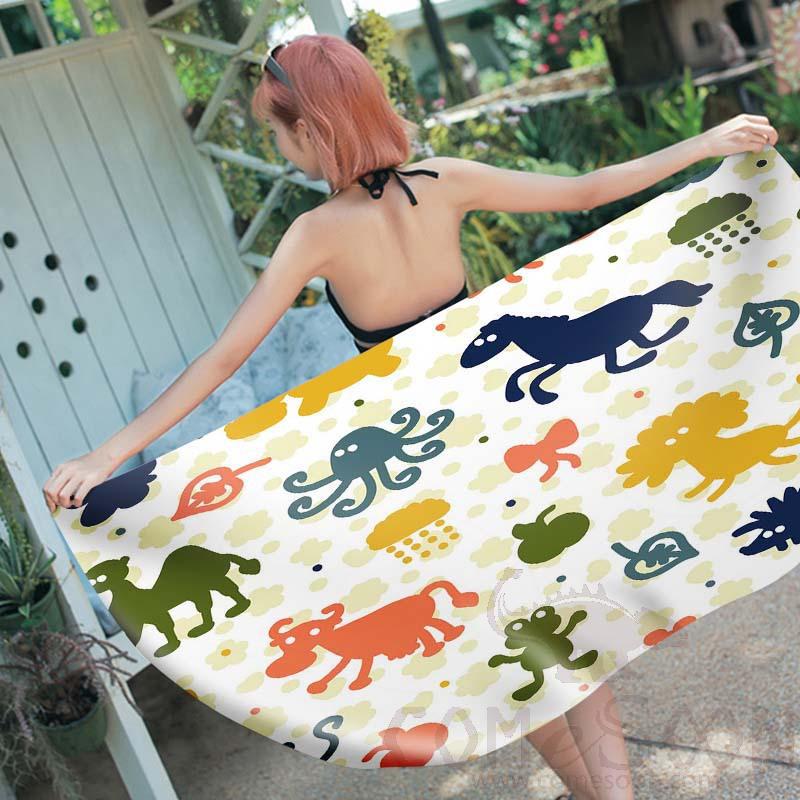 Cartoon Beach Towel,Microfiber ,150*70cm