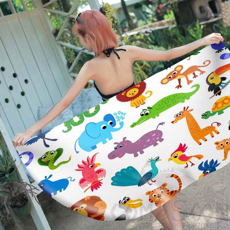 Cartoon Beach Towel,Microfiber ,150*70cm
