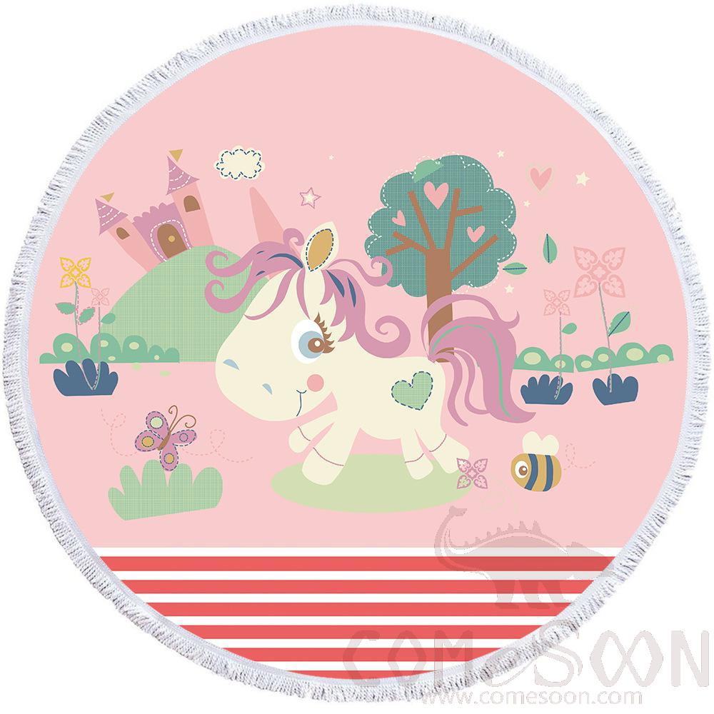 Cartoon Microfiber Beach Towel，Microfiber，150*150cm