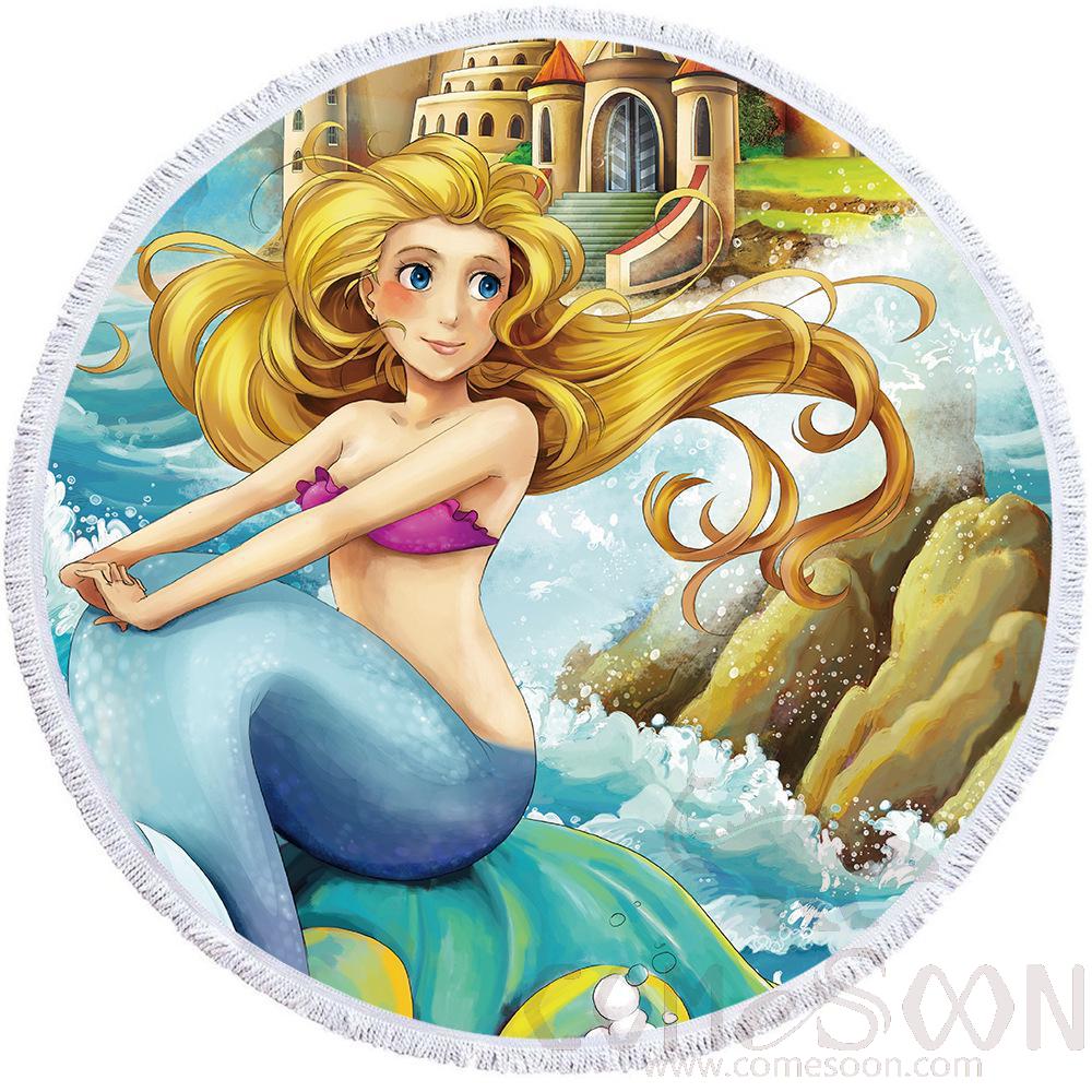 Cartoon Microfiber Beach Towel，Microfiber，150*150cm