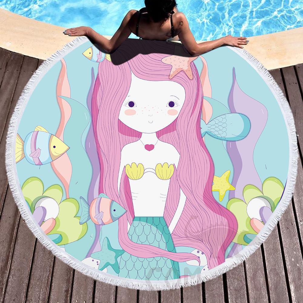 Cartoon Microfiber Beach Towel，Microfiber，150*150cm