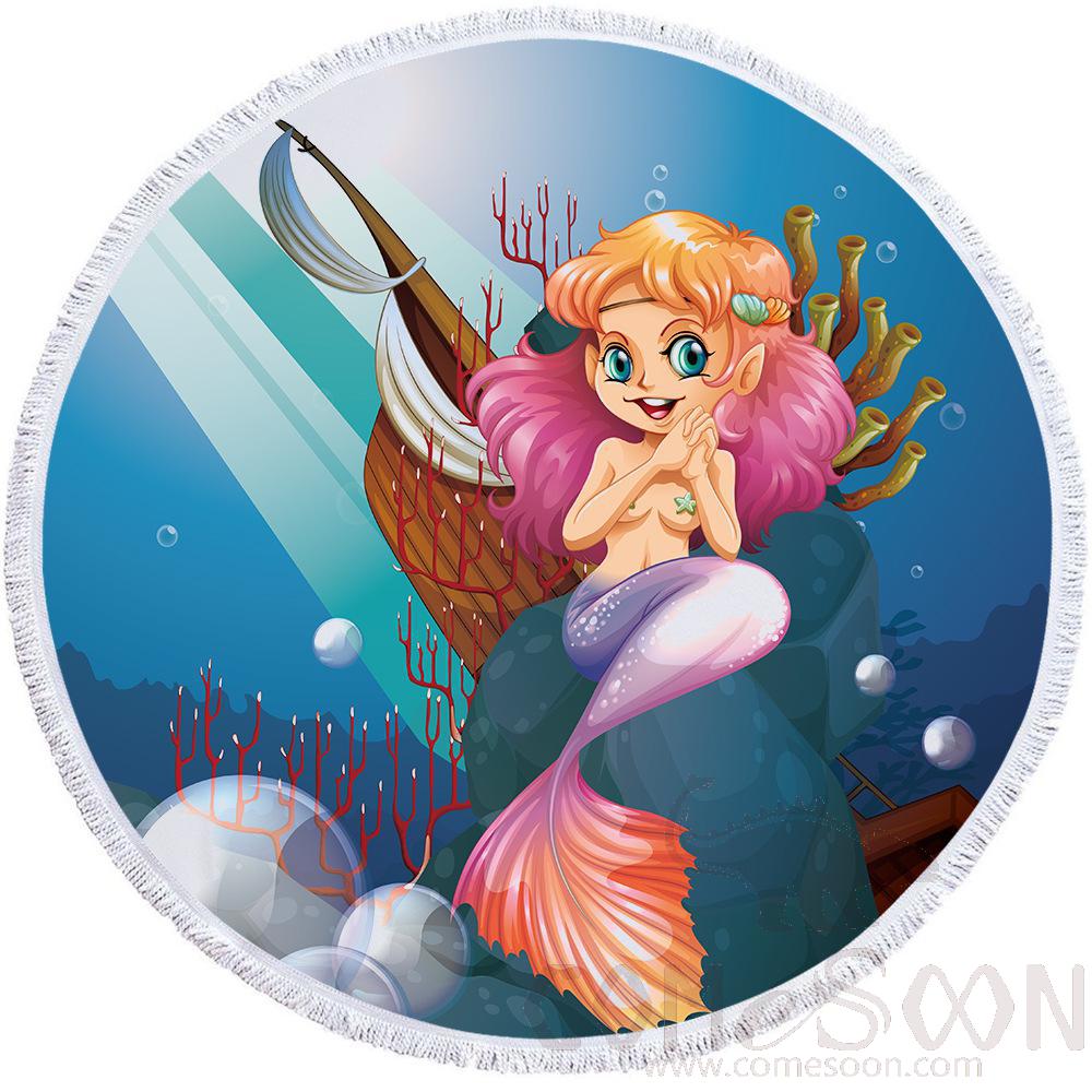 Cartoon Microfiber Beach Towel，Microfiber，150*150cm