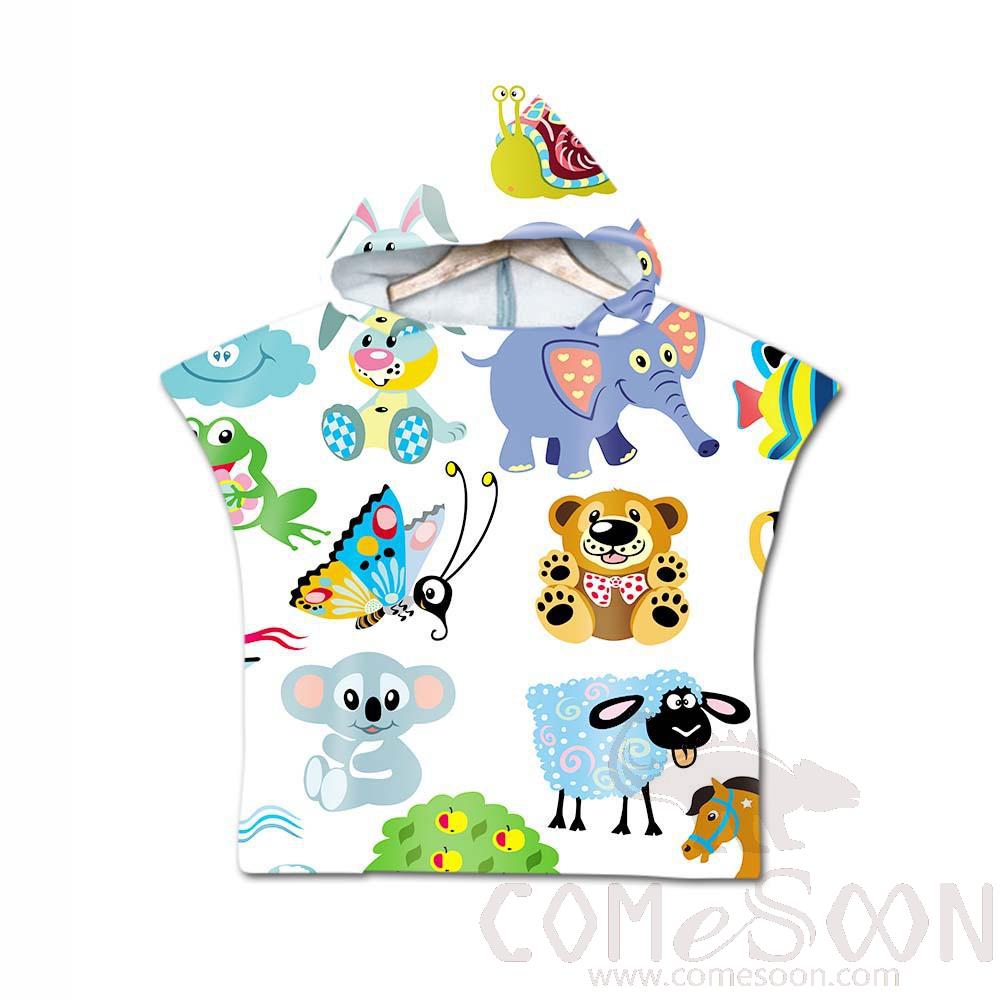 Kid's Cape Beach Towel,Microfiber，60*80cm