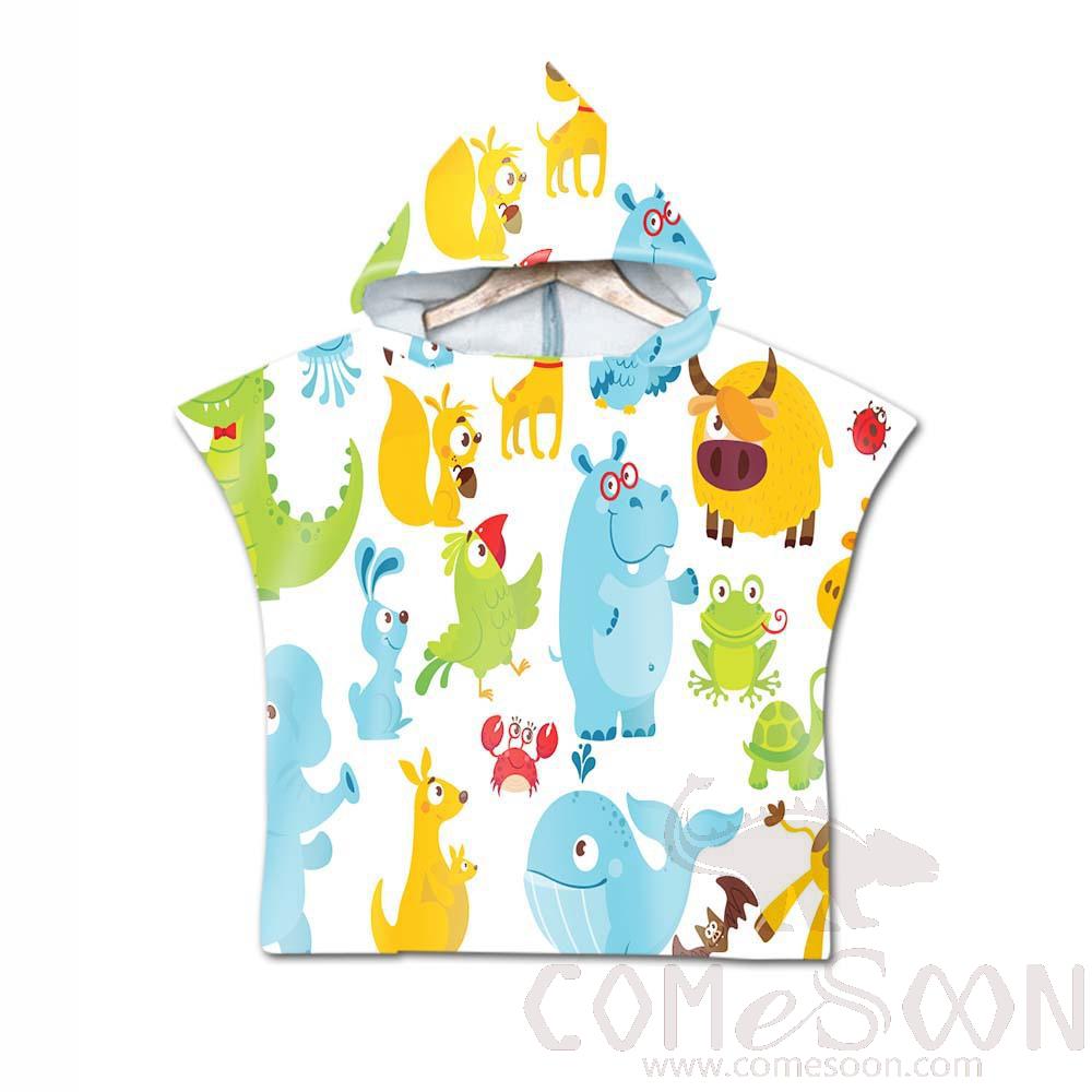 Kid's Cape Beach Towel,Microfiber，60*80cm