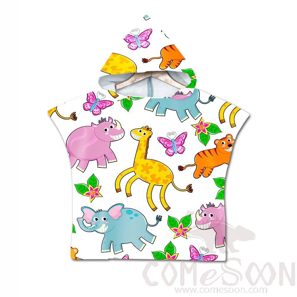 Kid's Cape Beach Towel,Microfiber，60*80cm