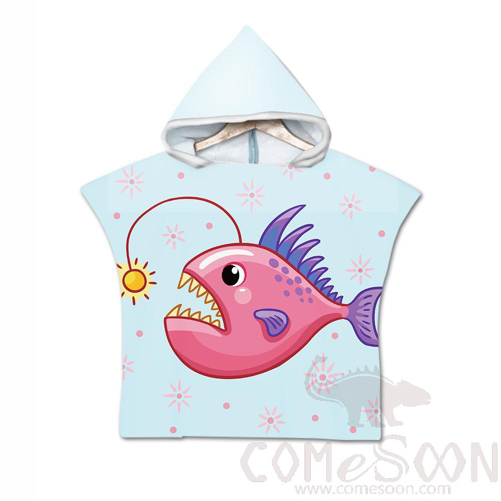 Kid's Cape Beach Towel,Microfiber，60*80cm