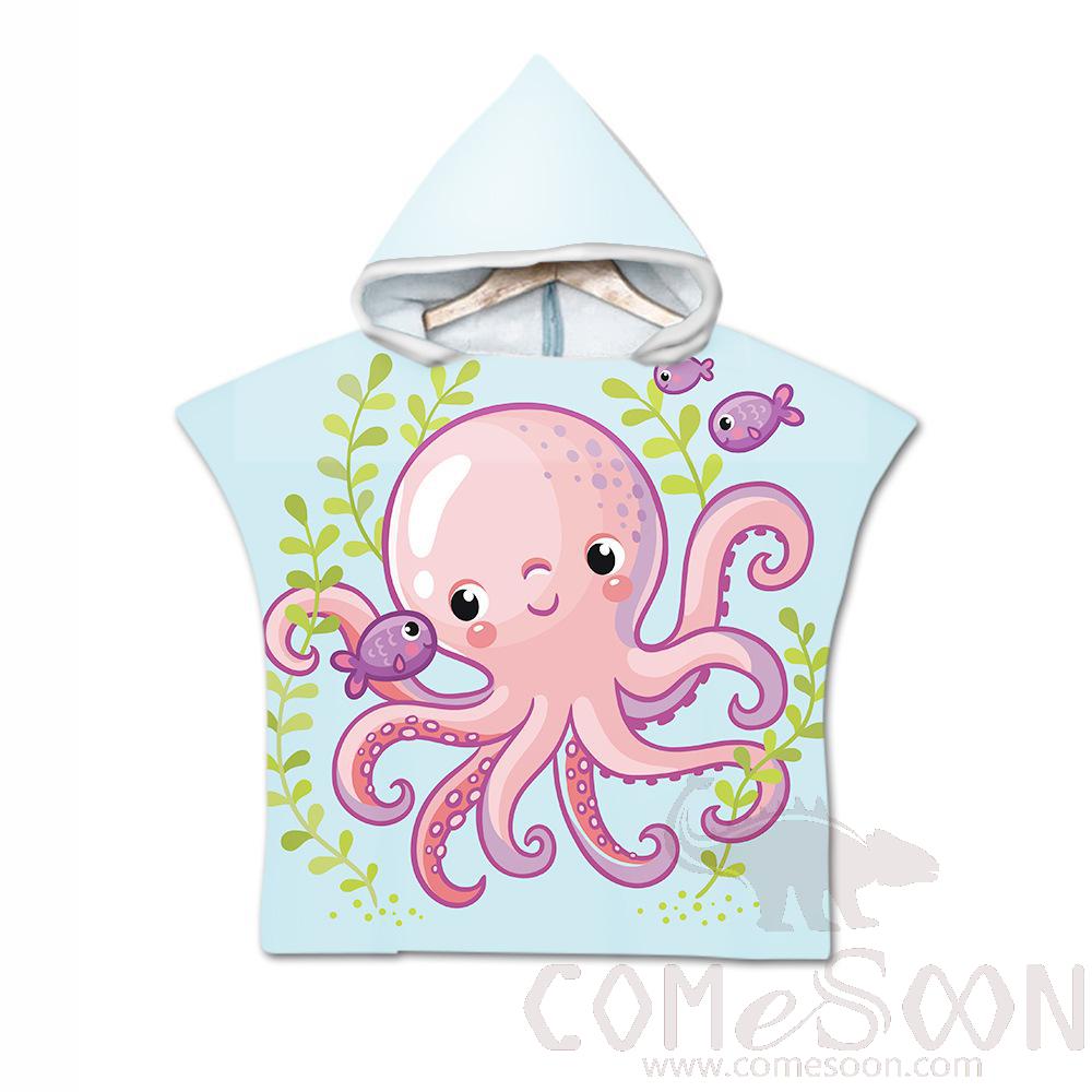 Kid's Cape Beach Towel,Microfiber，60*80cm