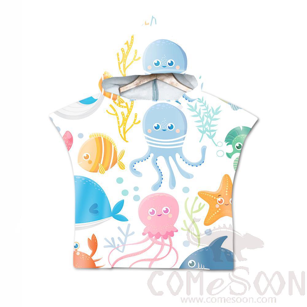 Kid's Cape Beach Towel,Microfiber，60*80cm