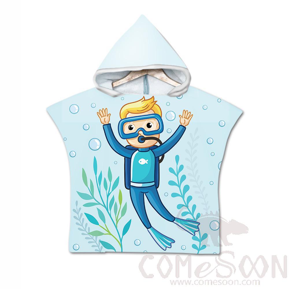 Kid's Cape Beach Towel,Microfiber，60*80cm