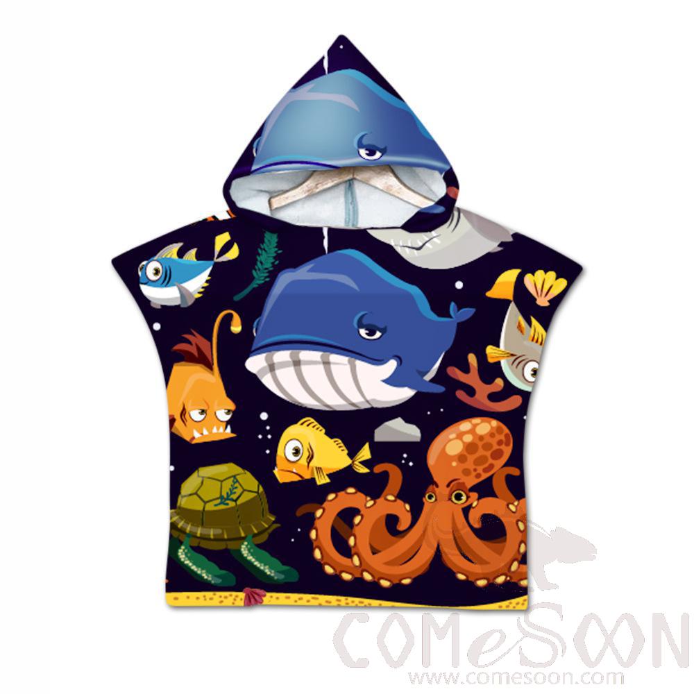 Kid's Cape Beach Towel,Microfiber，60*80cm