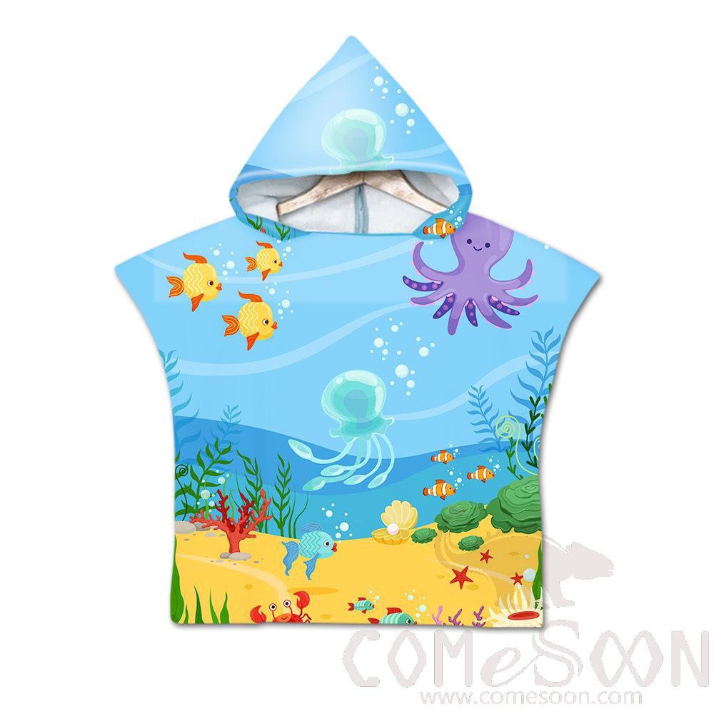 Kid's Cape Beach Towel,Microfiber，60*80cm