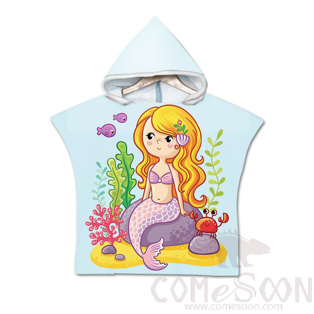 Kid's Cape Beach Towel,Microfiber，60*80cm