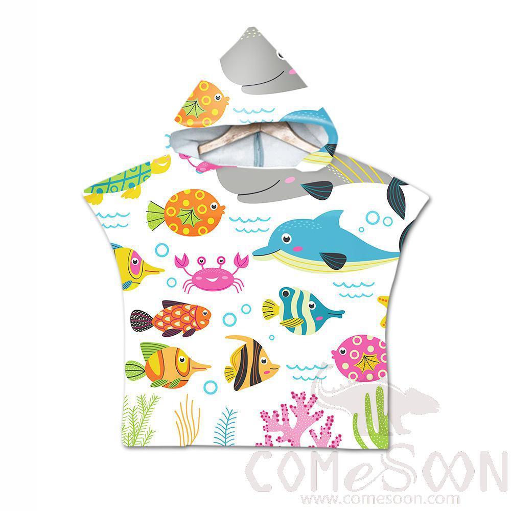 Kid's Cape Beach Towel,Microfiber，60*80cm