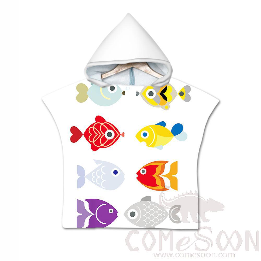 Kid's Cape Beach Towel,Microfiber，60*80cm