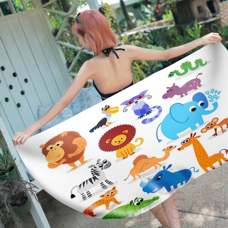 Cartoon Beach Towel,Microfiber ,150*70cm