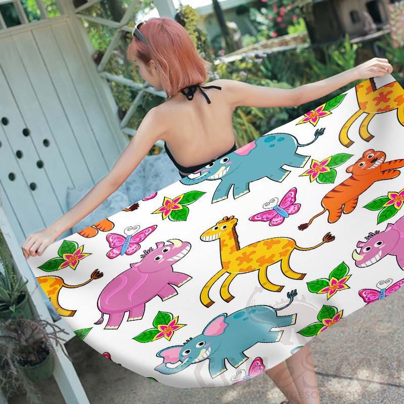 Cartoon Beach Towel,Microfiber ,150*70cm