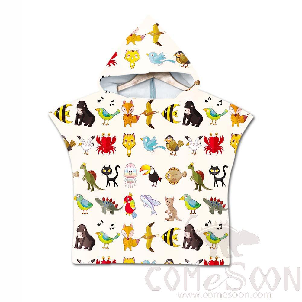 Kid's Cape Beach Towel,Microfiber，60*80cm