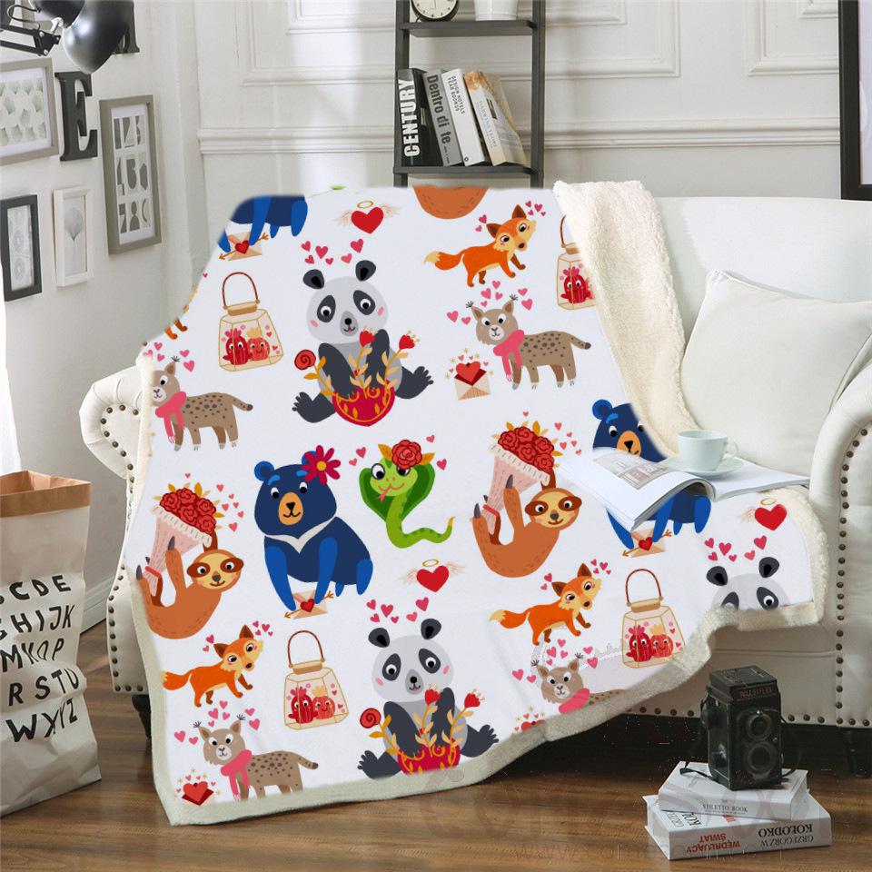 Cartoon Blanket，Crystal Velvet，150*130cm