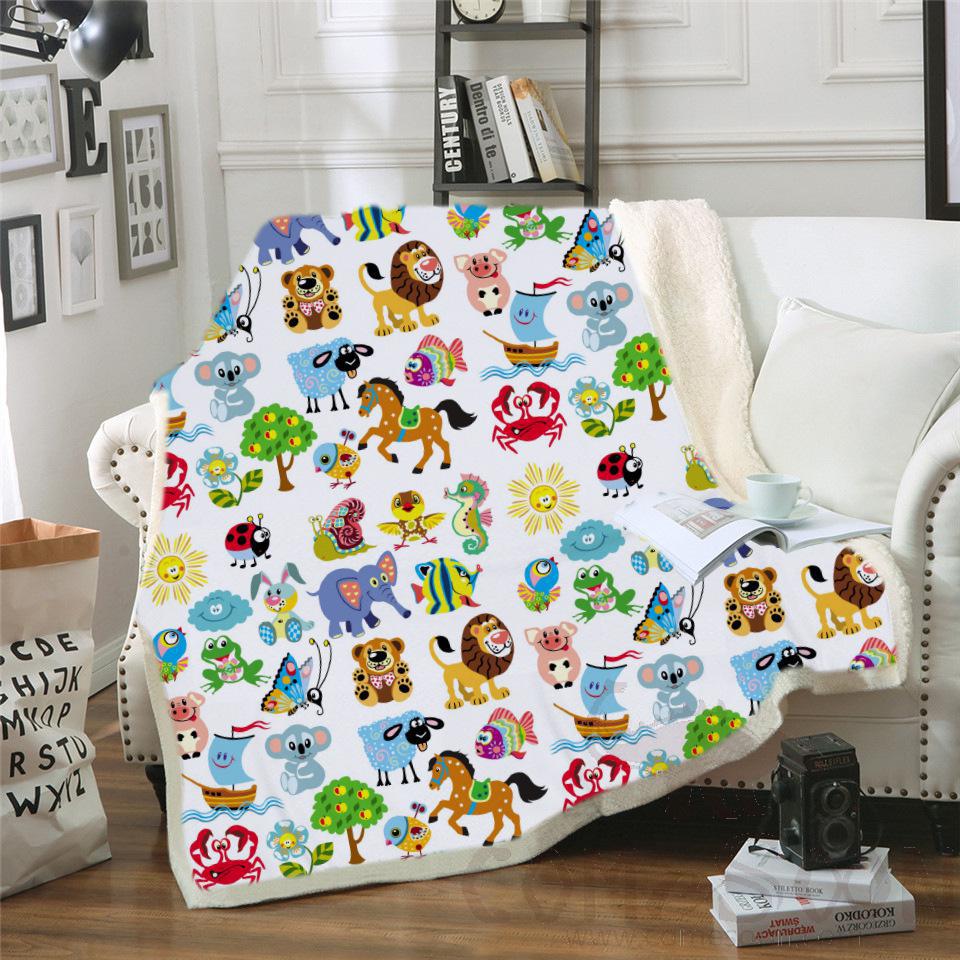 Cartoon Blanket，Crystal Velvet，150*130cm