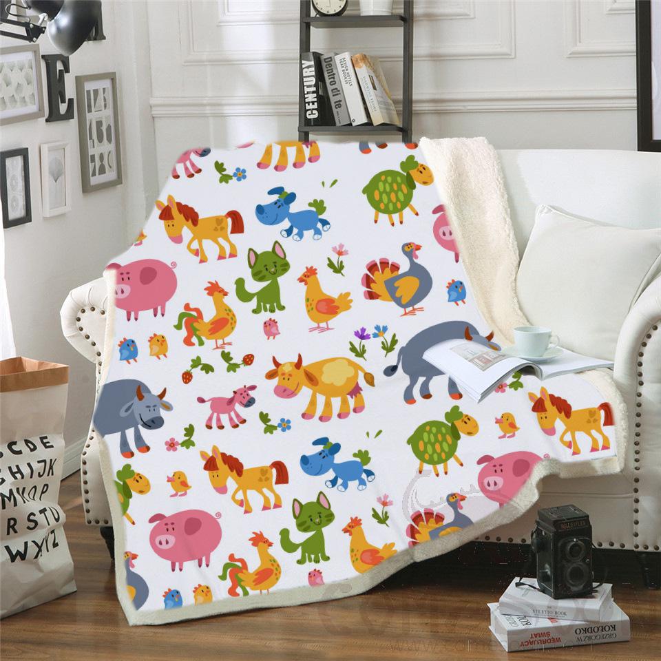 Cartoon Blanket，Crystal Velvet，150*130cm