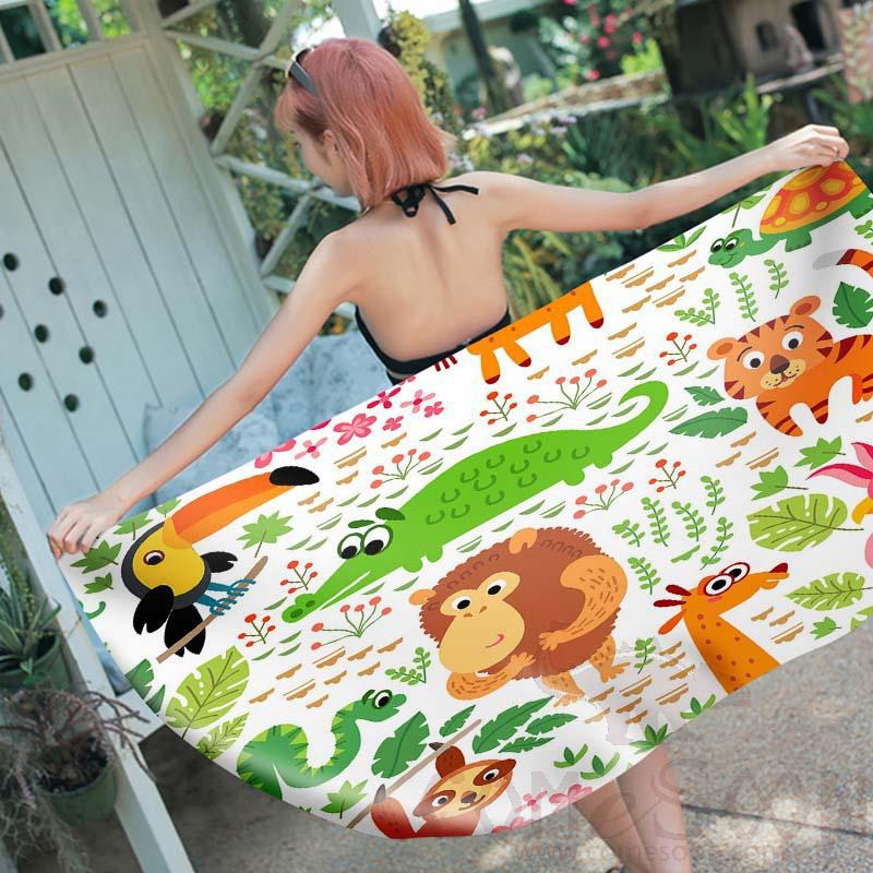 Cartoon Beach Towel,Microfiber ,150*70cm