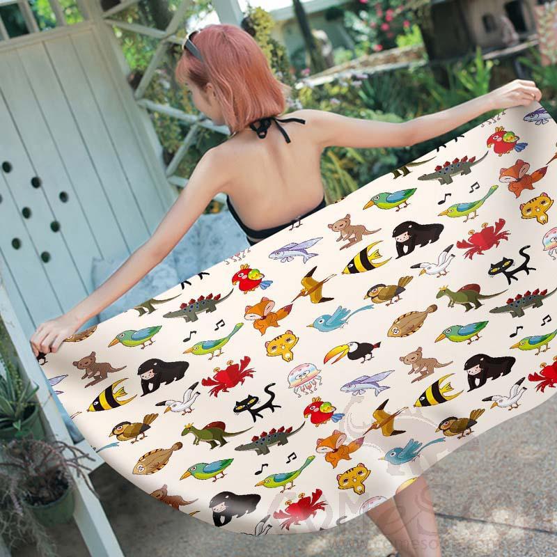 Cartoon Beach Towel,Microfiber ,150*70cm