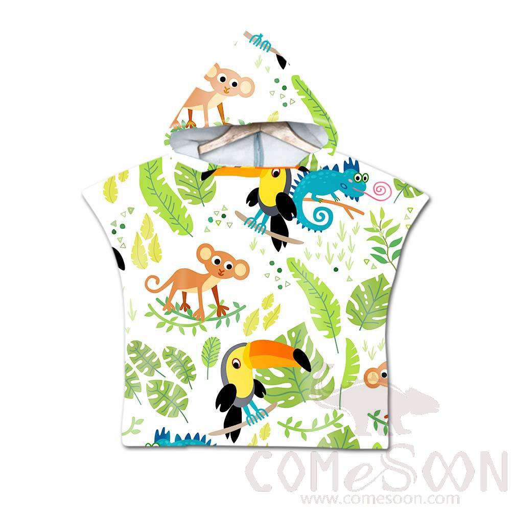 Kid's Cape Beach Towel,Microfiber，60*80cm