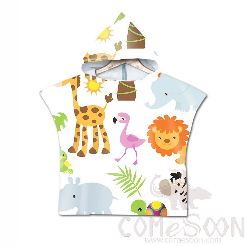 Kid's Cape Beach Towel,Microfiber，60*80cm