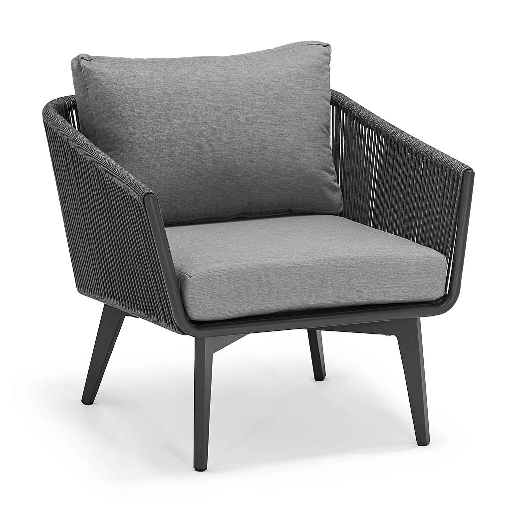 Aluminum tube strap single sofa-W60xD60xH77cm