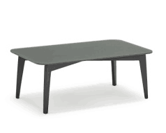 Aluminum tube glass table-W90xD55xH36cm
