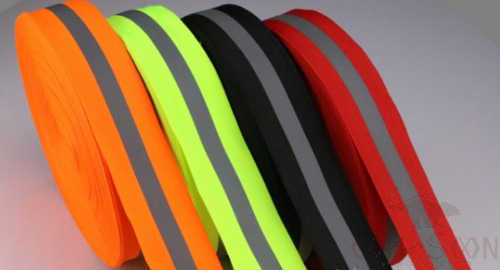 Bright reflective warning webbing - fluorescent yellow - 5 * 2cm