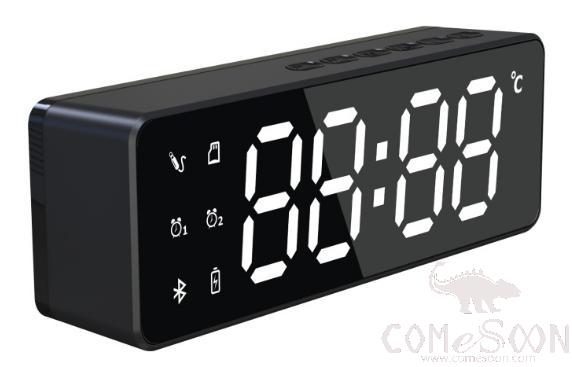 Bluetooth alarm speaker - single battery - white - Ordinary style - 5W