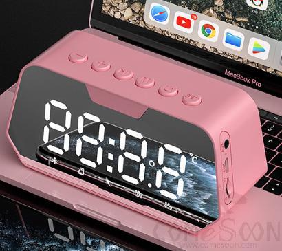 Bluetooth alarm speaker - Pink - B118