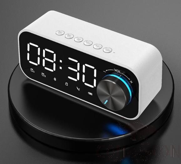 Bluetooth alarm speaker - English pronunciation (prompt tone) - white - B126