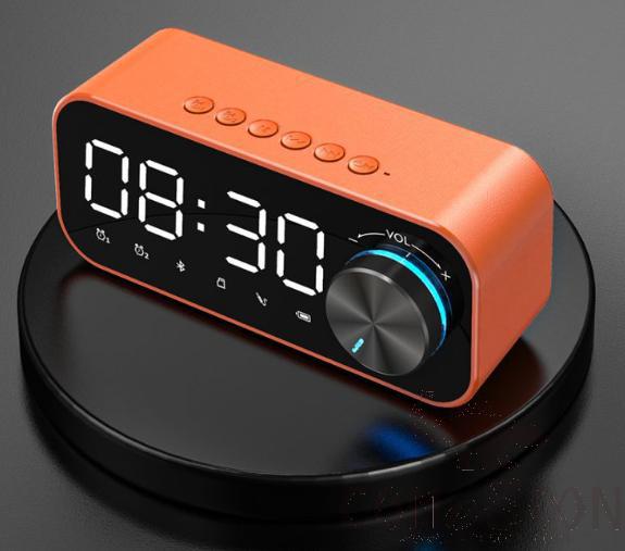 Bluetooth alarm speaker - English pronunciation (prompt tone) - orange - B126
