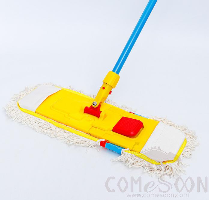 Flat mop - microfiber - yellow