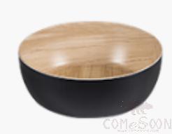 Wooden grain melamine round bowl 8.5CM