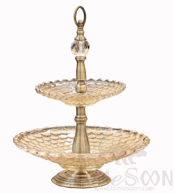 Metal Ornament / Glass Plate