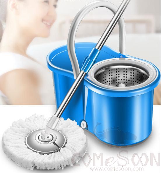 Mop - Mop bucket - rotary mop - metal basket + reinforcing rod + metal plate
